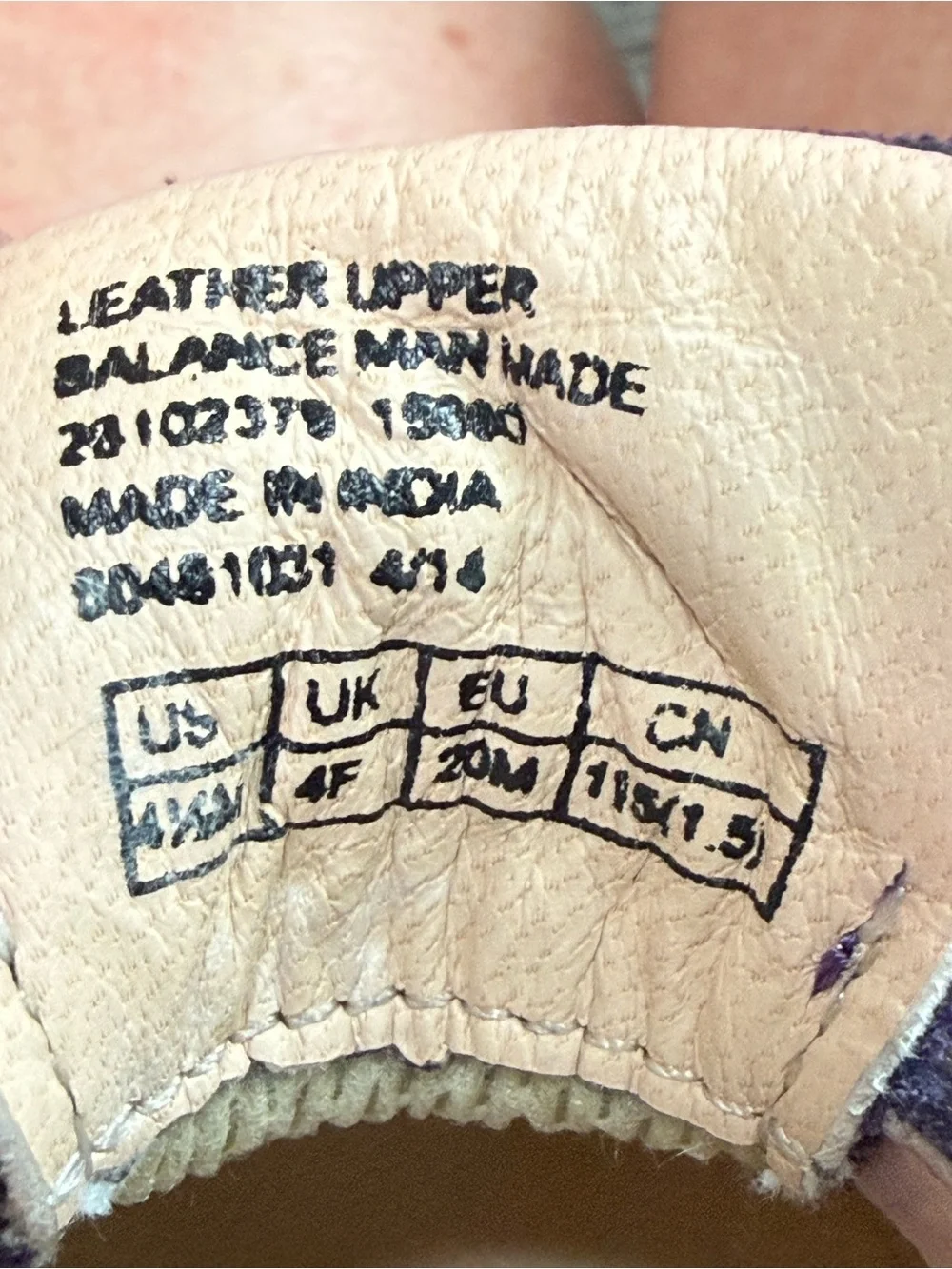 Clarks Kids Purple Leather Mary Jane Shoes with Pink Flower Accents, 4.5 month